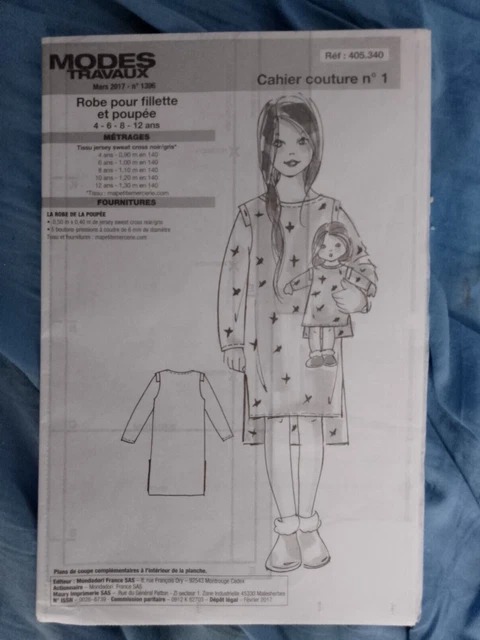 Patron De Couture MODE ET TRAVAUX - Vêtements De Poupée - Août 2022 - Non Découpé