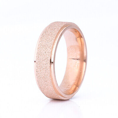 Stainless Steel Ring Wedding Engagement Frosted Rings for Men Women Size 6-12
