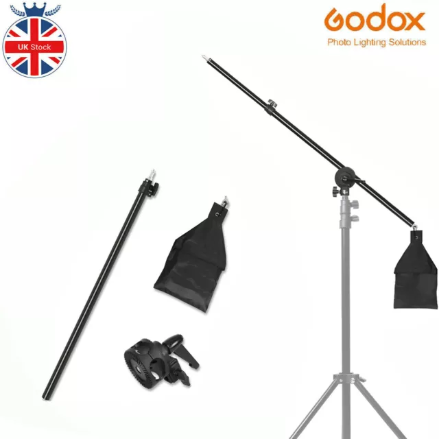 360° Estudio Foto Video Soporte de Luz Telescópico Boom Brazo con Saco de Arena Reino Unido