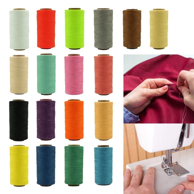 Cable de cera trenzado cuero cosido a mano plano de cuero hilo de coser