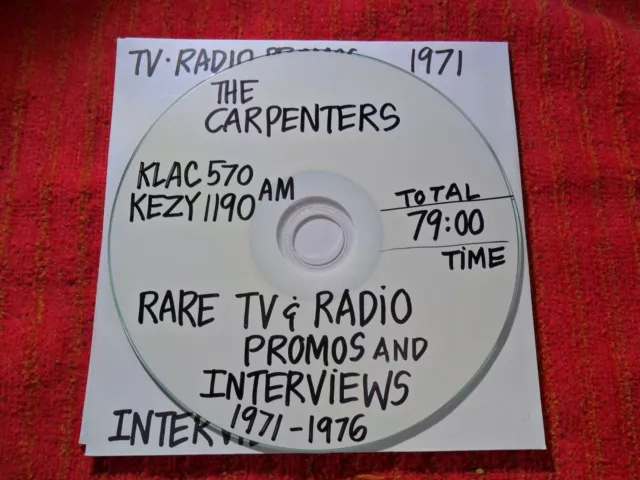 THE CARPENTERS Radio KAREN  1971 1976 1978 KLAC 570  KEZY 1190 AM  KIQQ 100.3 FM