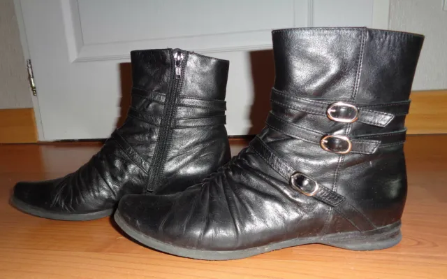 Bottines noires SAN MARINA Alompra - cuir - chaussures femmes - taille 37 3