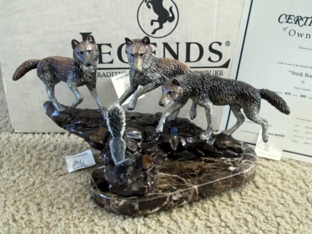 Legends Sculpture Stink Bomb Wolf And Skunk Kitty Cantrell Limited 474/500 Box