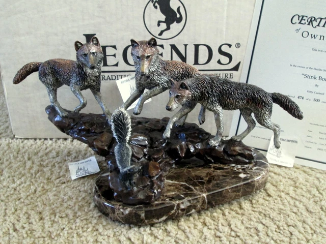 Legends Sculpture Stink Bomb Wolf And Skunk Kitty Cantrell Limited 474/500 Box Legends Sculpture Stink Bomb Wolf And Skunk Kitty Cantrell Limited 474/500 Box