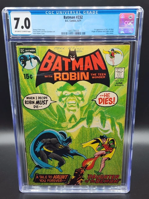 BATMAN #232 CGC 7.0 1st app of Ra's Al Ghul!