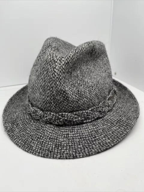 VTG Royal Stetson Men's Vintage Fedora Grey Wool Pork Pie Hat 7 1/8 Made Canada