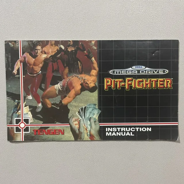 🕹️ Pit-Fighter (SEGA Megadrive PAL Manual only) ** No Game or Box **