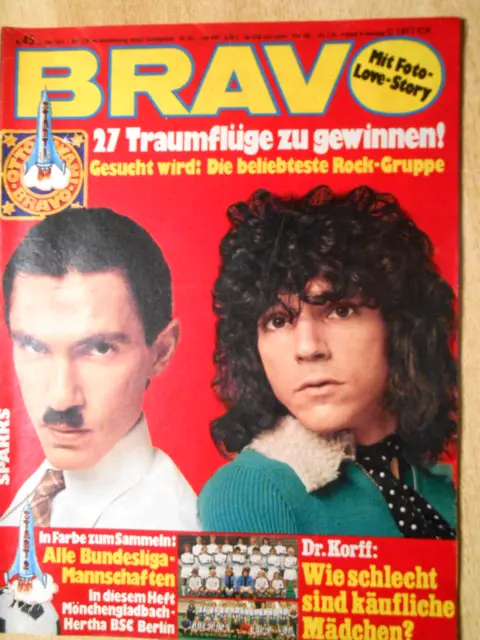 Bravo 45/1974 Komplett -50. Geburtstag- Sweet, David Cassidy, Cindy & Bert - TOP