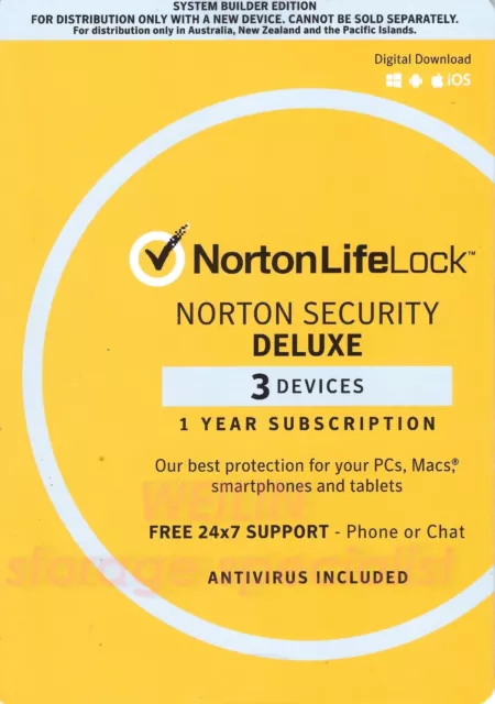 Norton Internet Security Deluxe 3 Devices version 2024 ipad Android iOS apple