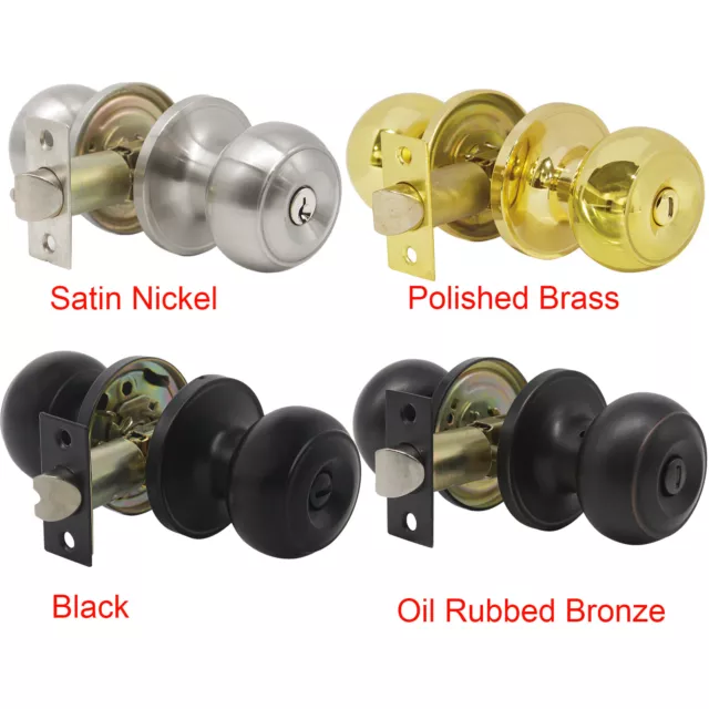 Privacy Door Lock Set  Entrance Lock Knob Bedroom ORB Passage Locks Round Handle