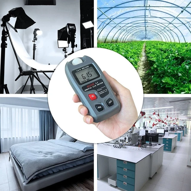 Misuratore di luce digitale min vero RMS LCD 200K Lux/Fc tester Lux fotometro