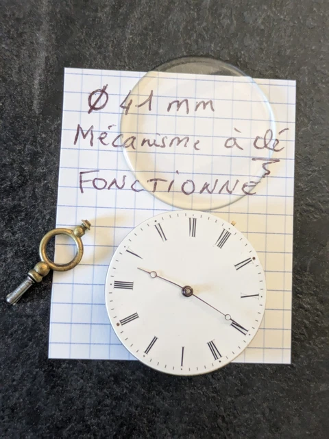 Montre Gousset Mécanique (Manuelle) - Cadran Émaillé, Chronomètre, Occasion Très Bon État