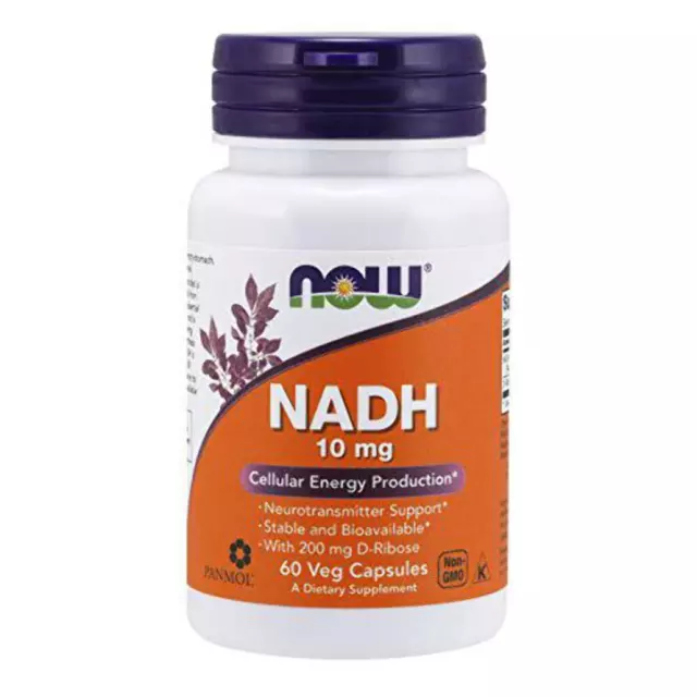 NOW Supplements, NADH (Reduced Nicotinamide Adenine Dinucleotide) 10 mg 60 Veg C