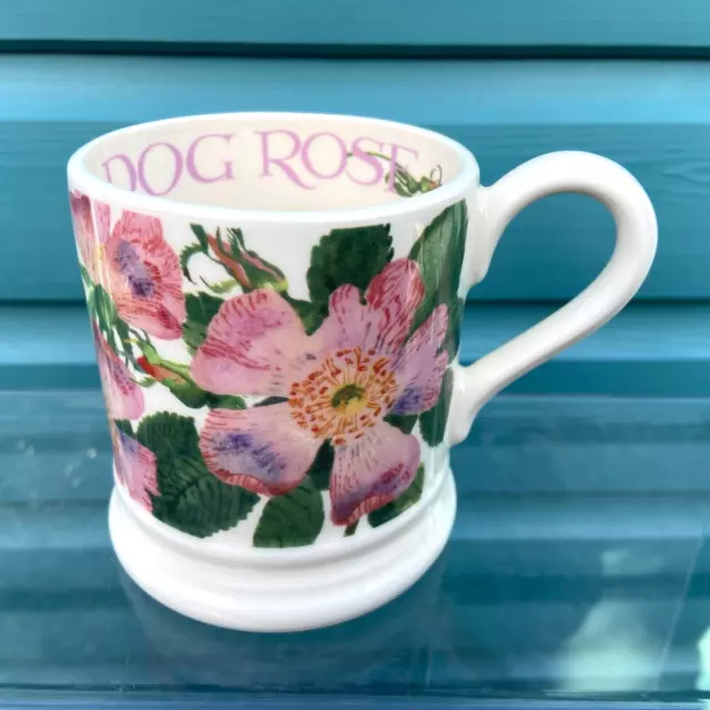 EMMA BRIDGEWATER Dog Rose Half Pint Mug, Cup, Flowers, Excellent Condition NEW