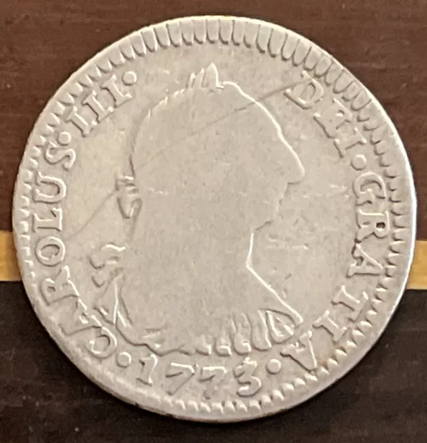 Bolivia Potosi 1773 Jr 1 Real Silver Very Nice Condition Lbp