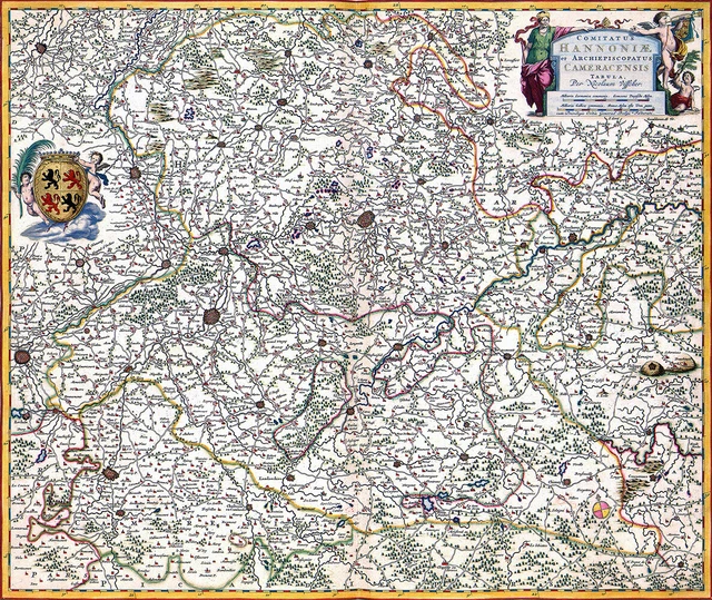 Reproduction Carte Ancienne – Hainaut, 1646 – Document Historique Français