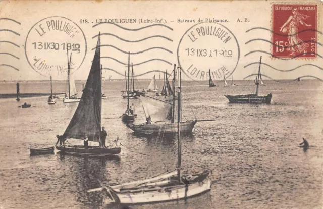 Cpa 44 Le Pouliguen Bateaux De Plaisance