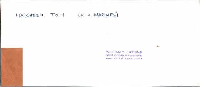 Lockheed F-80 Shooting Star To-1 Original William T Larkins Photo Us Marines 2