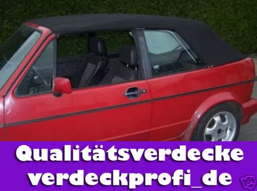 VW Golf 1 Cabrio Verdeck Stoff schwarz Qualitätsstufe 1 mit Einfaß einfach A