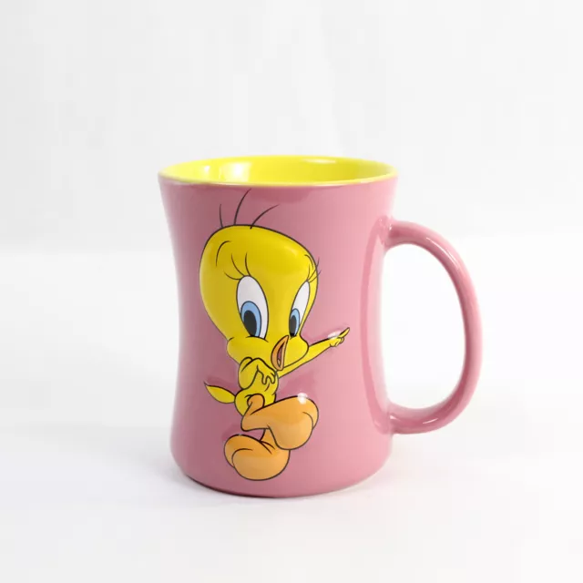 Looney Tunes 3D Tweety Bird Two-Tone Pink Maroon Coffee Mug Cup Xpres 2005 X3