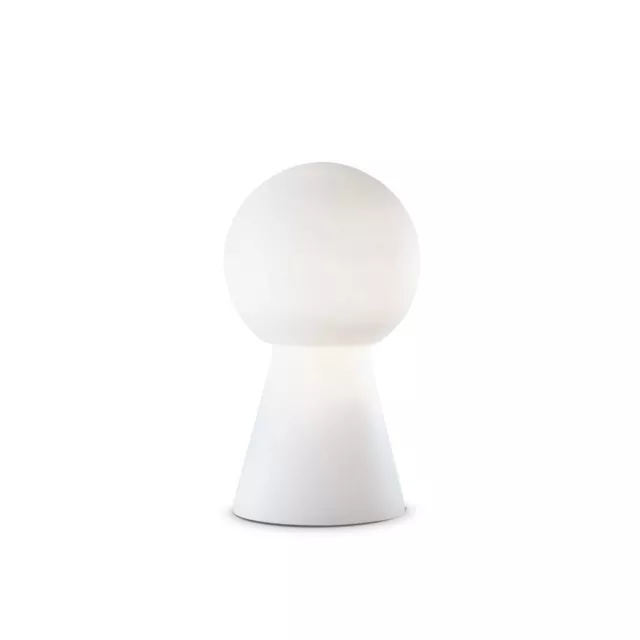 Lampada Da Tavolo Stile Moderno Birillo 1 Luce Bianco Medio