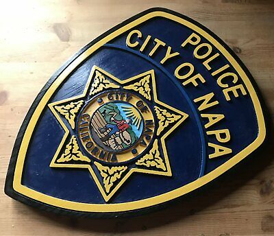 Police Napa 3D routed  carved routed Patch Plaque Sign Custom Carved