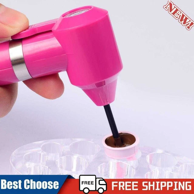 Dispositivo de pluma licuadora de tinta con varilla de mezcla pigmento eléctrico caña agitadora (rosa)