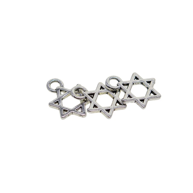 200 stück tibetischen silber hohl hexagon schmuck machen charms anhänger