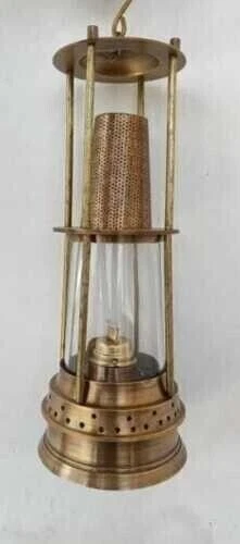Nautische 12'' Antik Messing Miner Öllampe Nautische Maritime Laterne Lampe