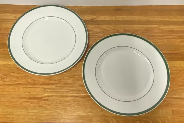 WILLIAMS SONOMA Brasserie Green Dinner Plates Japan 11 inches (set of 2)