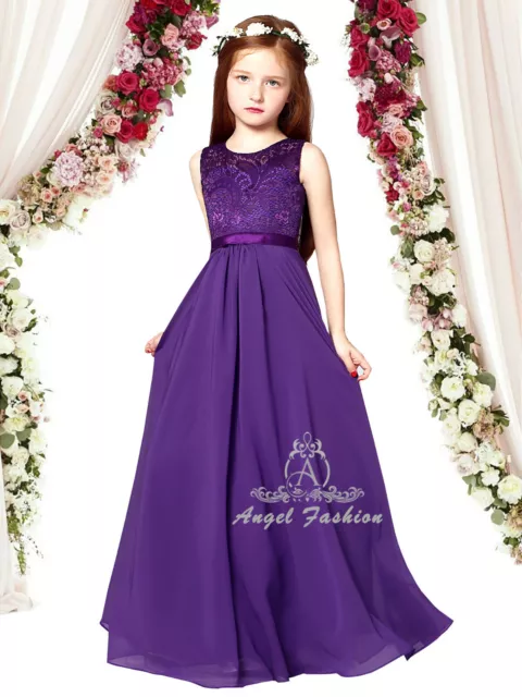Cadbury purple flower girl dresses cheap