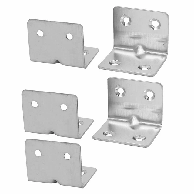 30mmx30mmx38mm Stainless Steel 4 Holes Corner Brace Joint Angle Brackets 5pcs