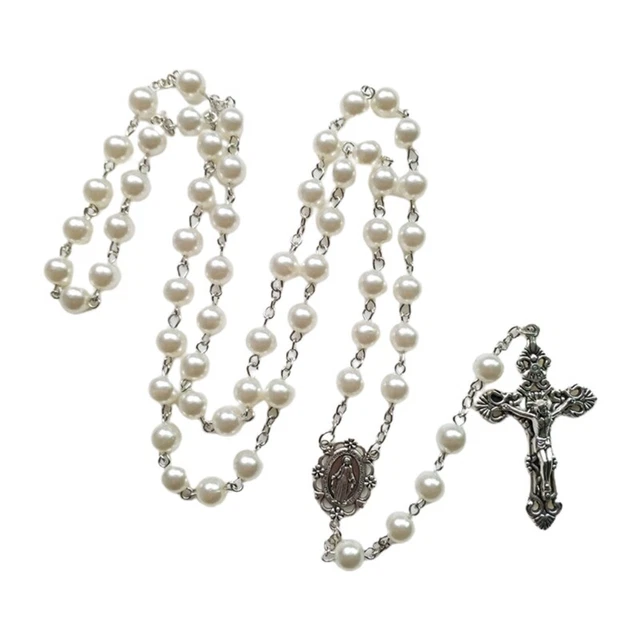 8mm Prayer Beads Rosary Necklace for Pendant Catholic Necklaces