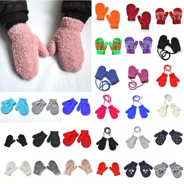 Baby Mittens Girls Boys Winter Warm kids magic mittens Toddler Children Gloves#