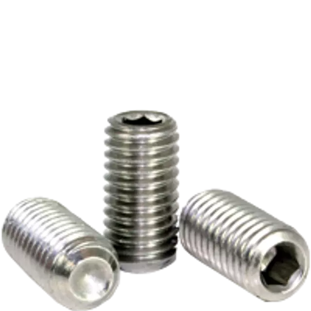 3/8"-24 x 1/2" Socket Set Screws, Cup Point, 18-8 Stainless A2, Fine, Qty 25