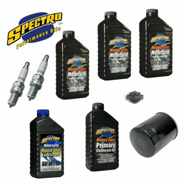 Kit tagliando Olio Spectro Moto Harley Davidson Twin cam 1999-2017 filtro nero