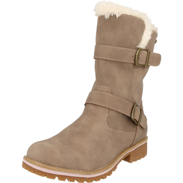 Indigo Fille Chaussures Tex Chaud Hiver Bottes Fourrées 454-143 Taupe Reissver
