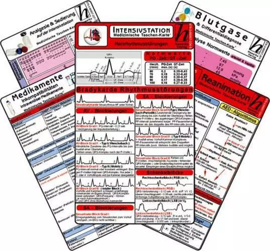 Intensiv-Station Karten-Set - Analgesie & Sedierung, Blutgase &...