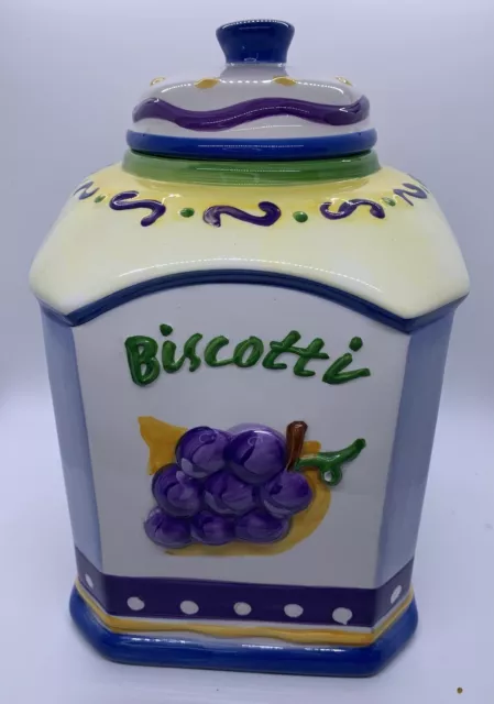 Vintage Biscotti Cookie Jar Handmade for Nonni’s Classic Italian Style