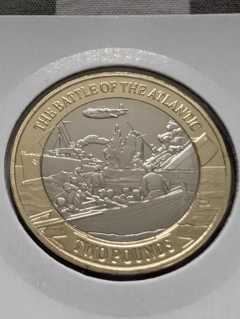 2023 £2 Brilliant Uncirculated Gibraltar Battle of the Atlantic Lifeboat Coin