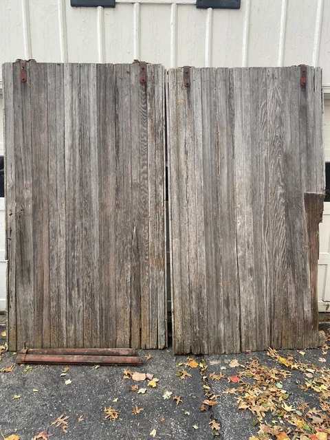Antique Barn Doors with all tracks, rollers and extra pieces. $800 Or Best Offer