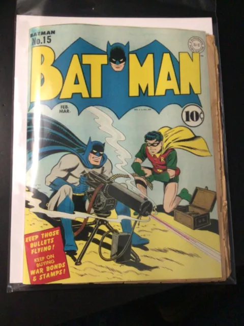 D.C. Comics, Batman #15, 1943, Catwoman New Costume,  PR Read inside!