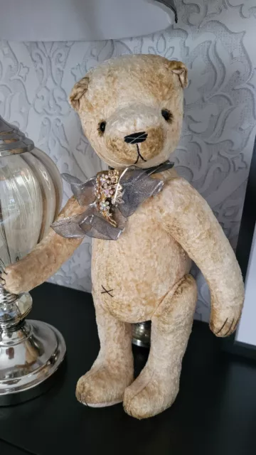 TEDDYBÄR Plüschtier ANTIK GROß ! Künstlerbär Handarbeit! Voll Beweglich!