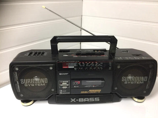 SHARP BOOMBOX GHETTO Blaster Stereo Radio Cassette Recorder Ultra Rare ...