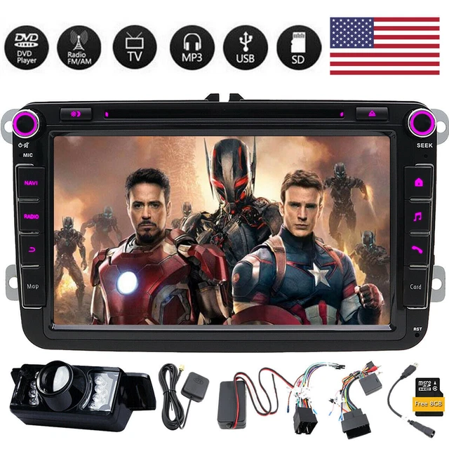 For VW Jetta Passat Golf MK5 8" Car Stereo Radio GPS 8GB MAP Card Backup Camera