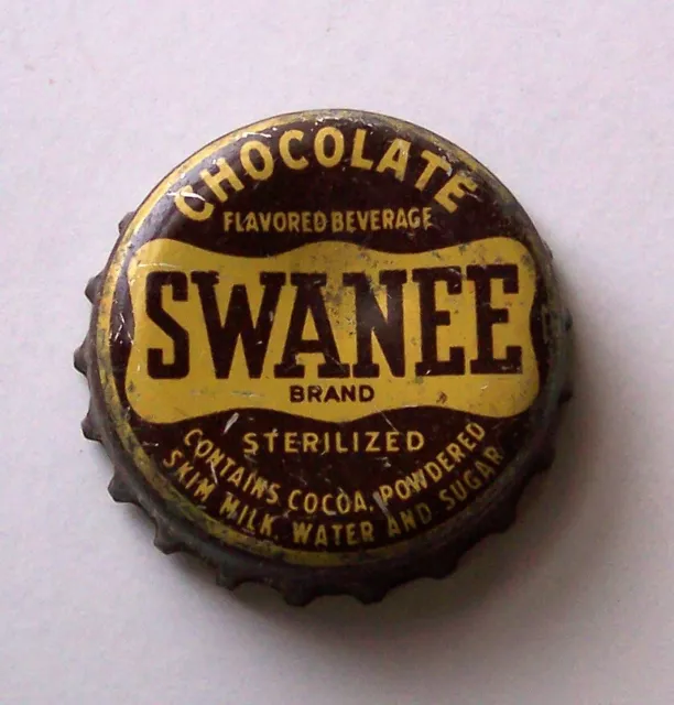 Swanee Chocolate Soda Bottle Cap Used Cork Backed Pop Bottle Cap Crown