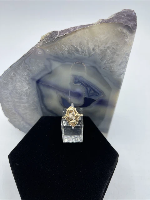 ART DECO VICTORIAN Design RING 14k YELLOW GOLD #157