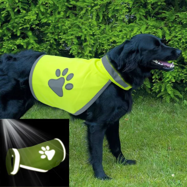 Dog Reflective Safety Vest High Visibility Pet Small Large Dog Jacket Hi Vis Viz