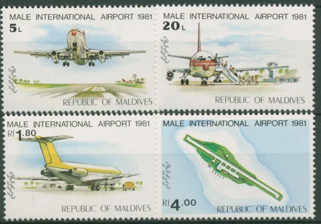 Malediven 1981 Flughafen Male Flugzeug 945/48 postfrisch