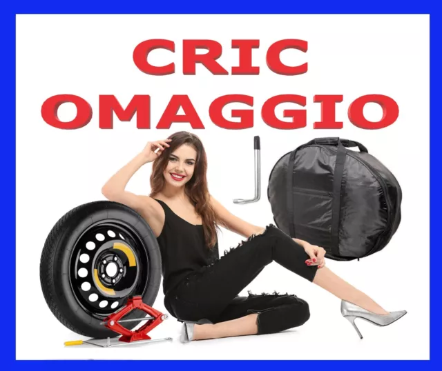 Ruotino Bmw X2 Ruota di Scorta kit Cric Chiave Sacca OMAGGIO Crick per Auto